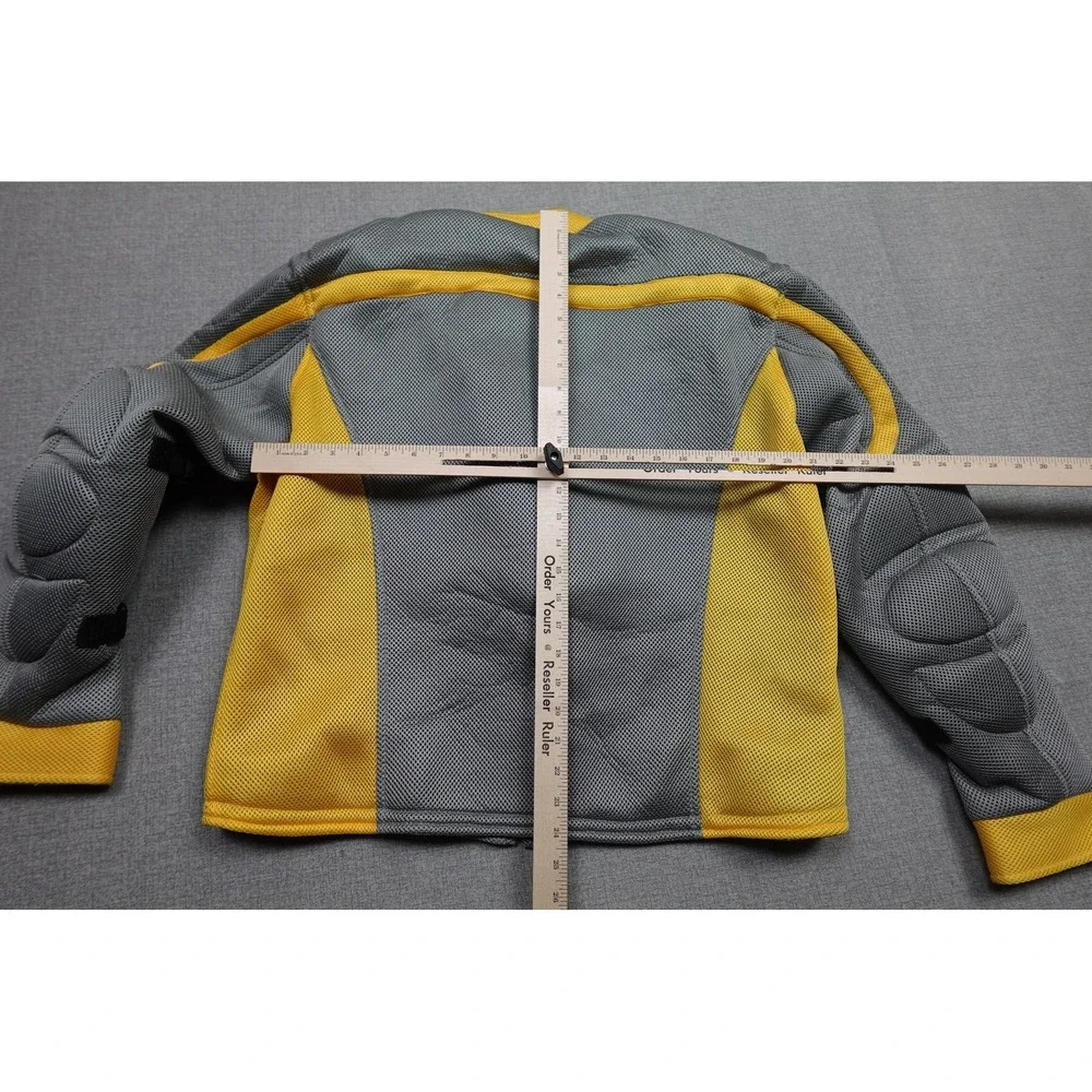 Xelement Mesh Motorcycle Jacket Mens XXL Gray Yellow Armored Vented Summer Gear